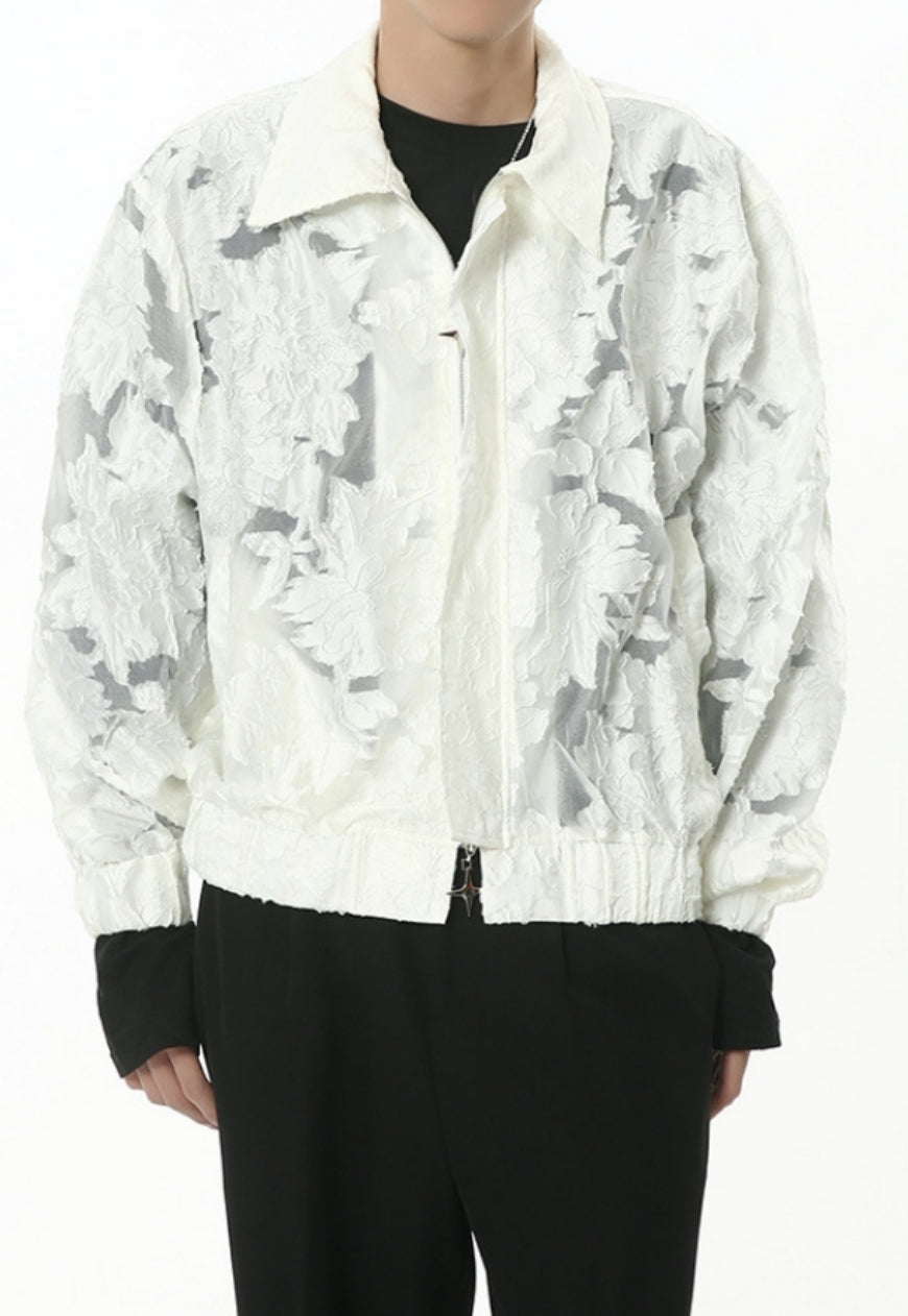 Men's short sheer jacket