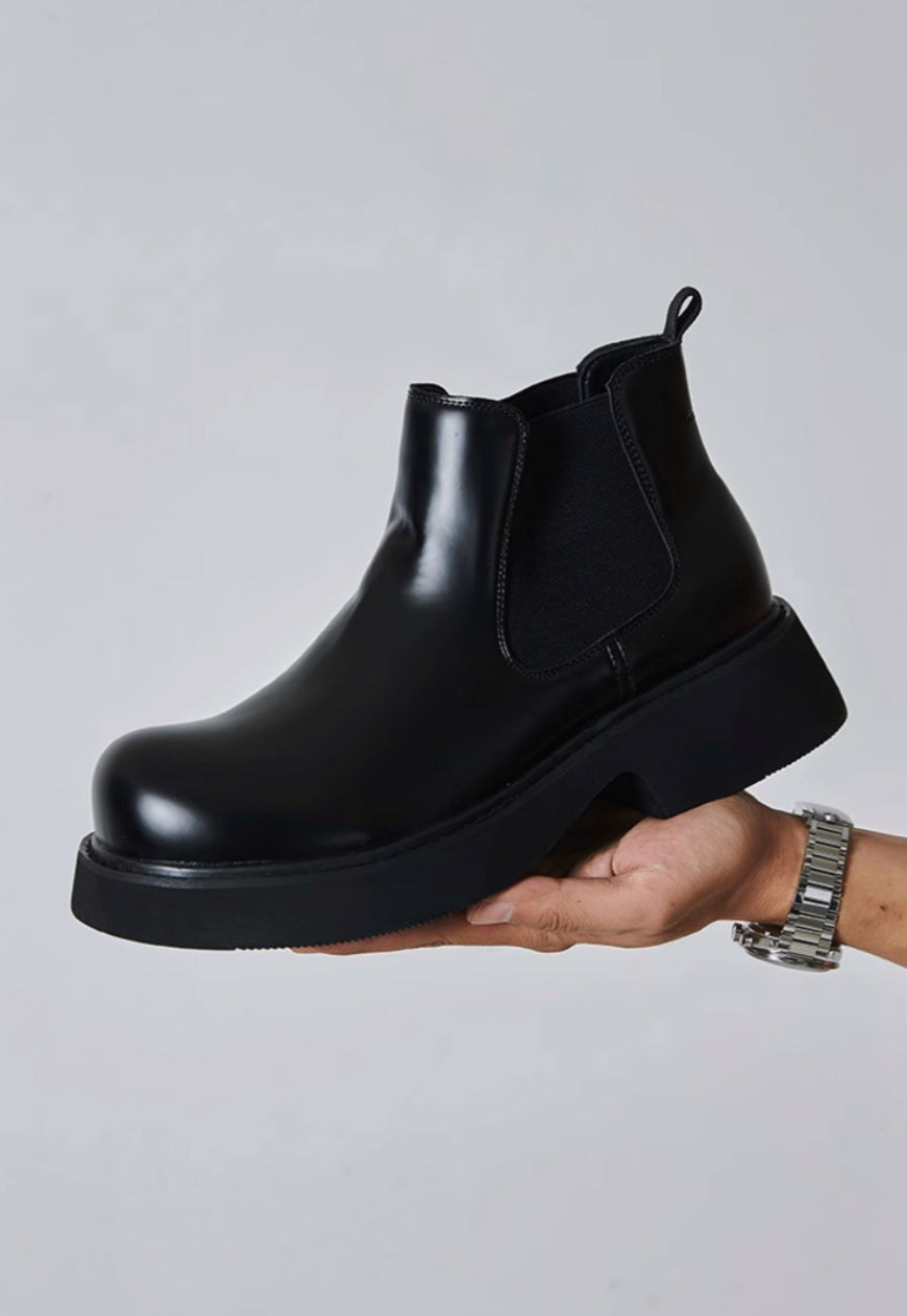 Men's Matte / Glossy raised Chelsea boots