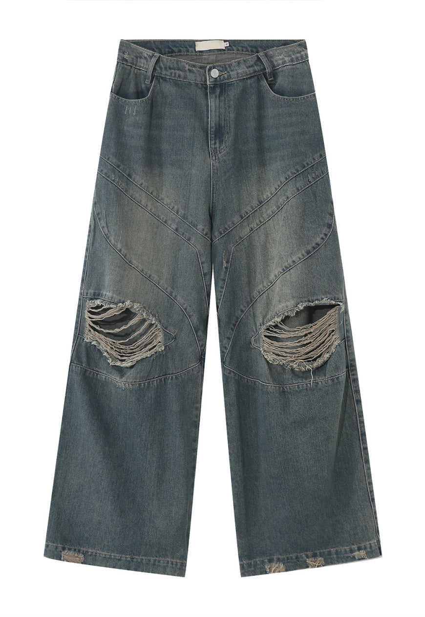 Men's ripped baggy jeans