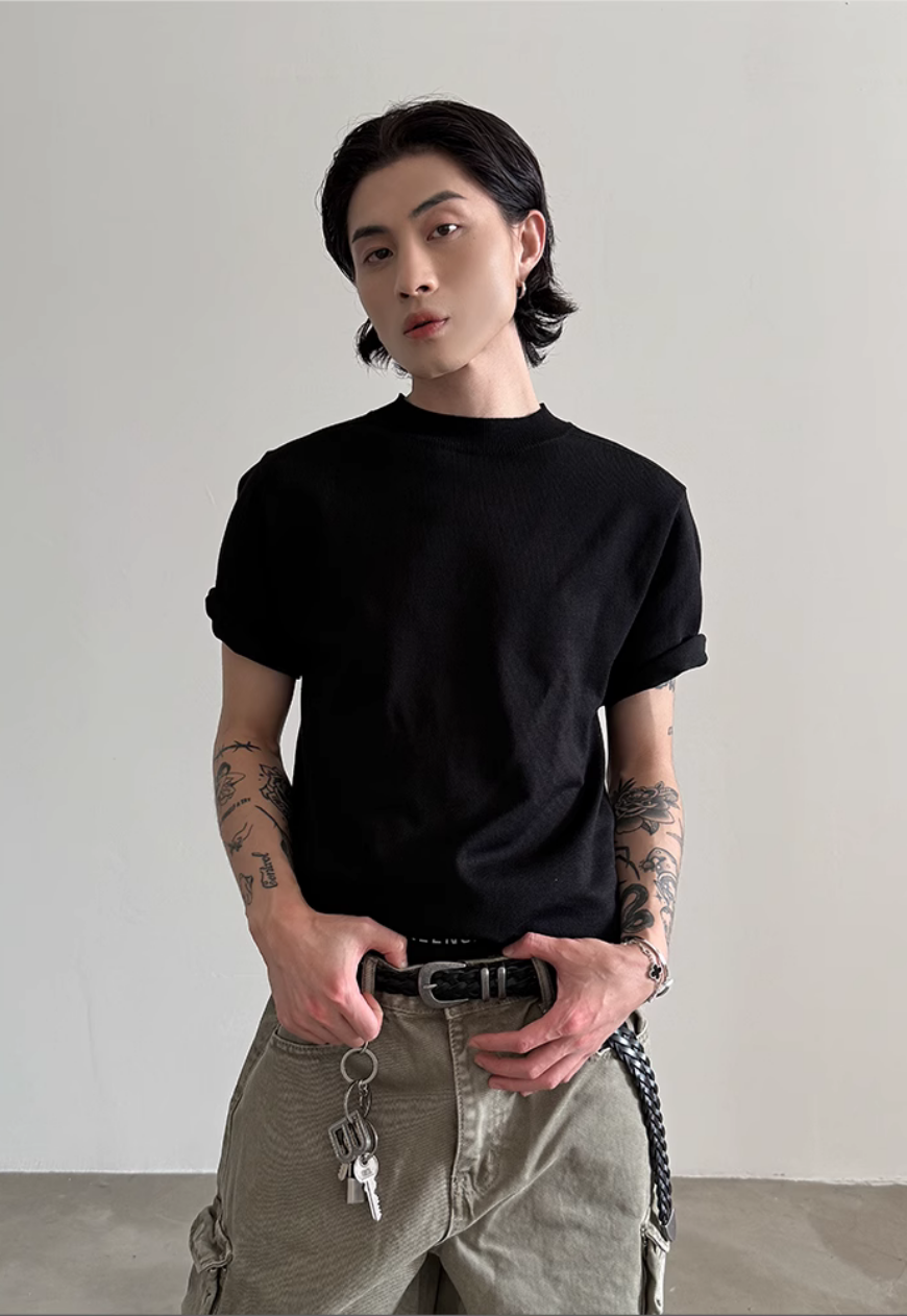 Men's Stand collar sweater