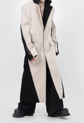 Men's three-dimensional shoulder padded coat