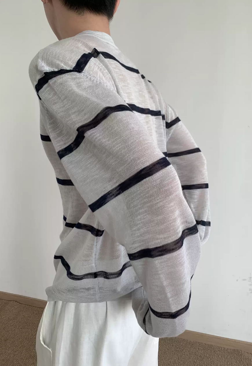 Men's Sheer Stripe Relaxed Tee