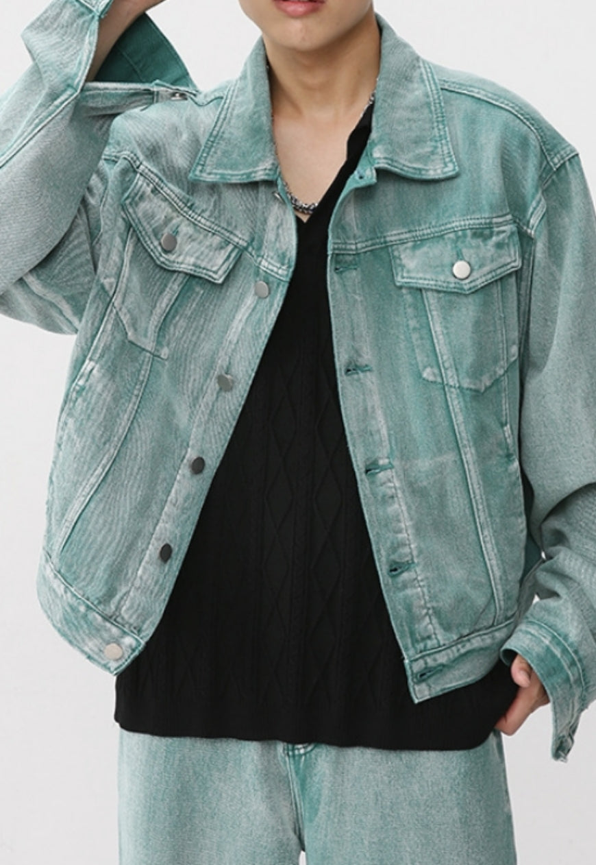 Men's spring summer casual denim suit