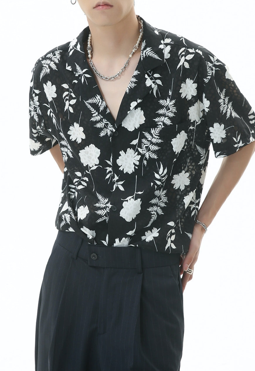 Men's vintage floral shirt