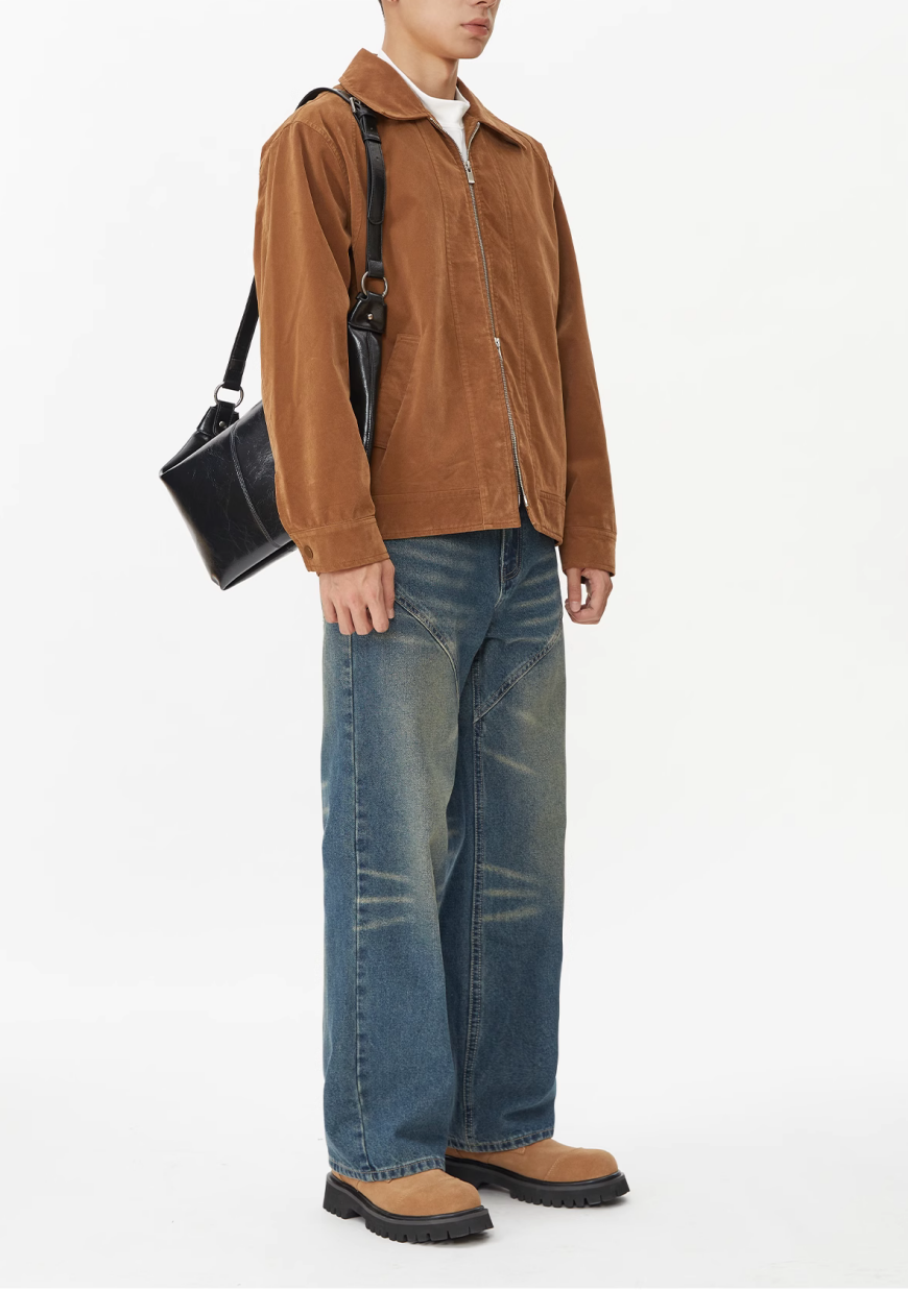 Men's Textured leather jacket