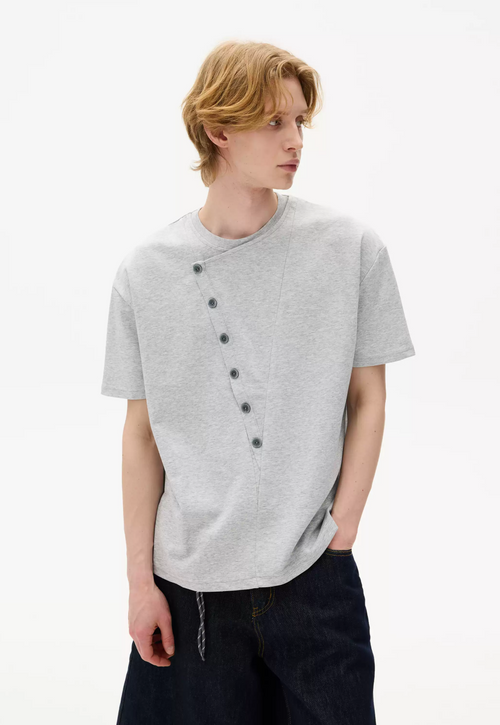 Men's Deconstructed Button Tee