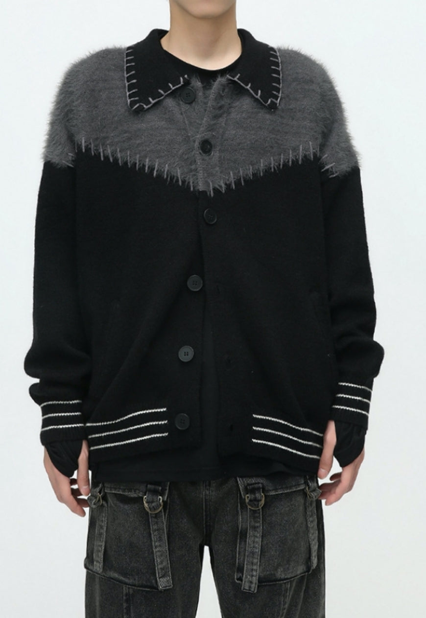 Men's Contrast patchwork sweater