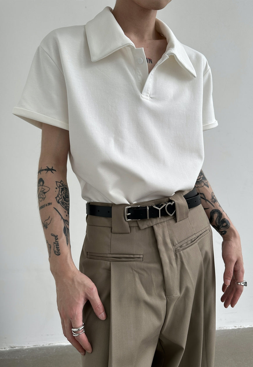 Men's polo collar solid top SS2023 VOL.3