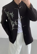 Men's Bamboo leaf embroidered blazer