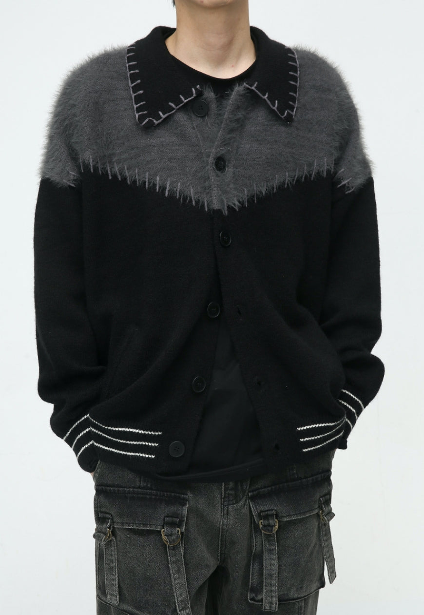 Men's Contrast patchwork sweater
