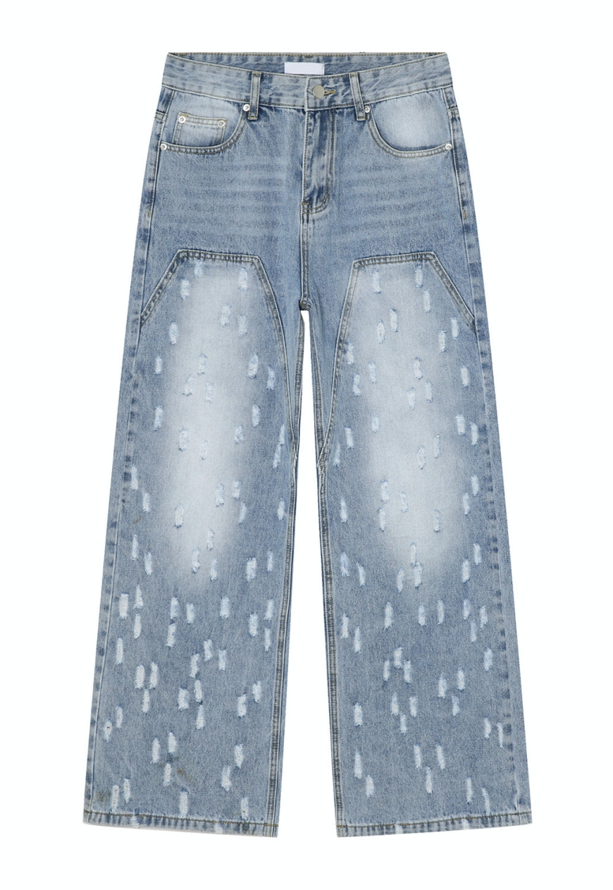 Unisex Loose Small Ripped Jeans