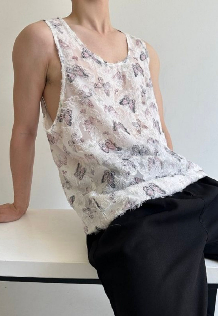 Men's Romantic butterfly design vest