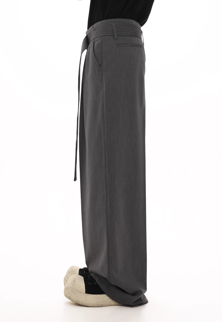 Men's Ribbon-decorated trousers