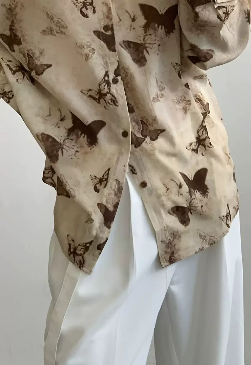 Men's butterfly print shirt