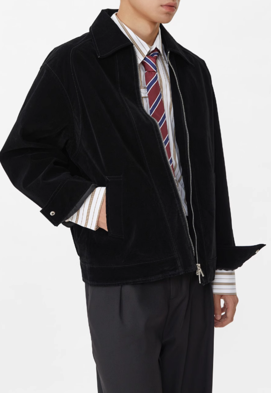Men's Textured leather jacket