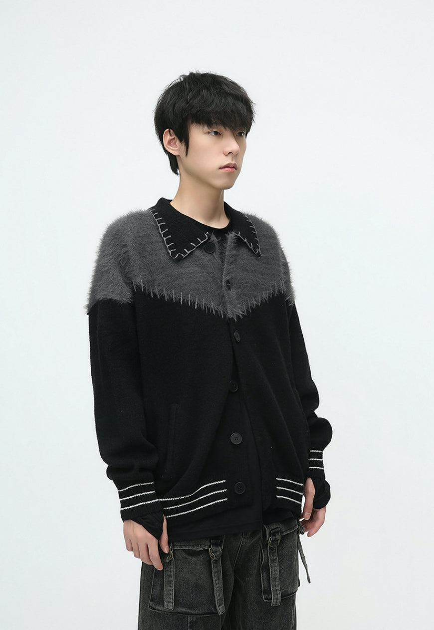 Men's Contrast patchwork sweater