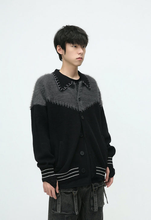 Men's Contrast patchwork sweater