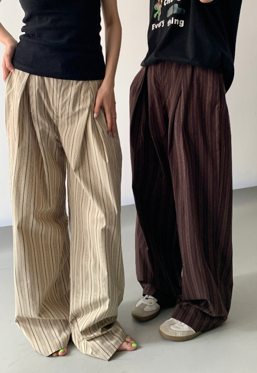 Men's Retro contrast striped trousers