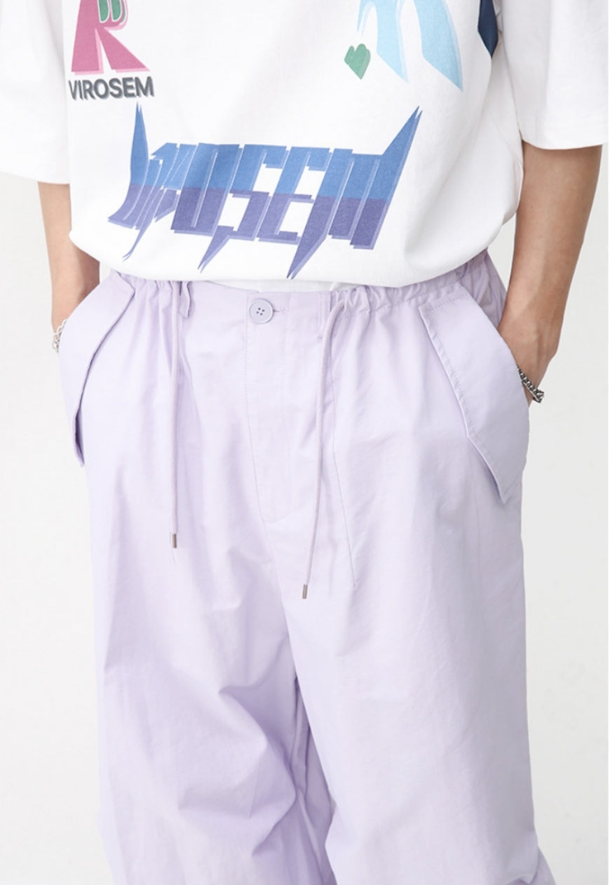 Unisex Loose Drape Elastic Trousers