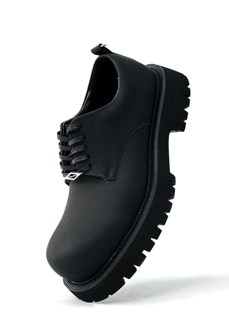 Men's Carbon black high-end derby shoes