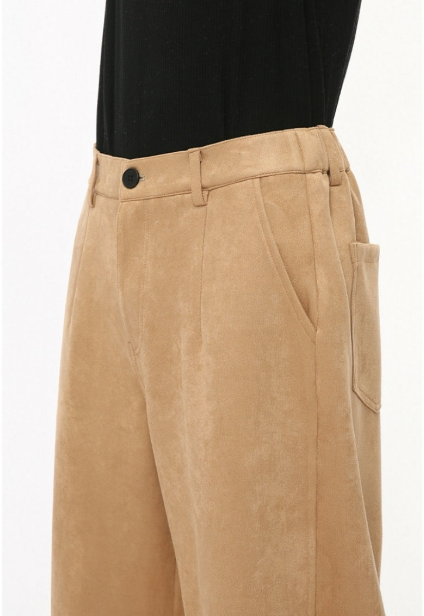 Men's spliced multi pocket trousers