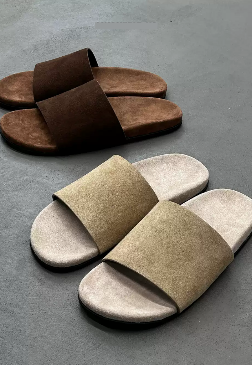 Men's Matte Suede Slides