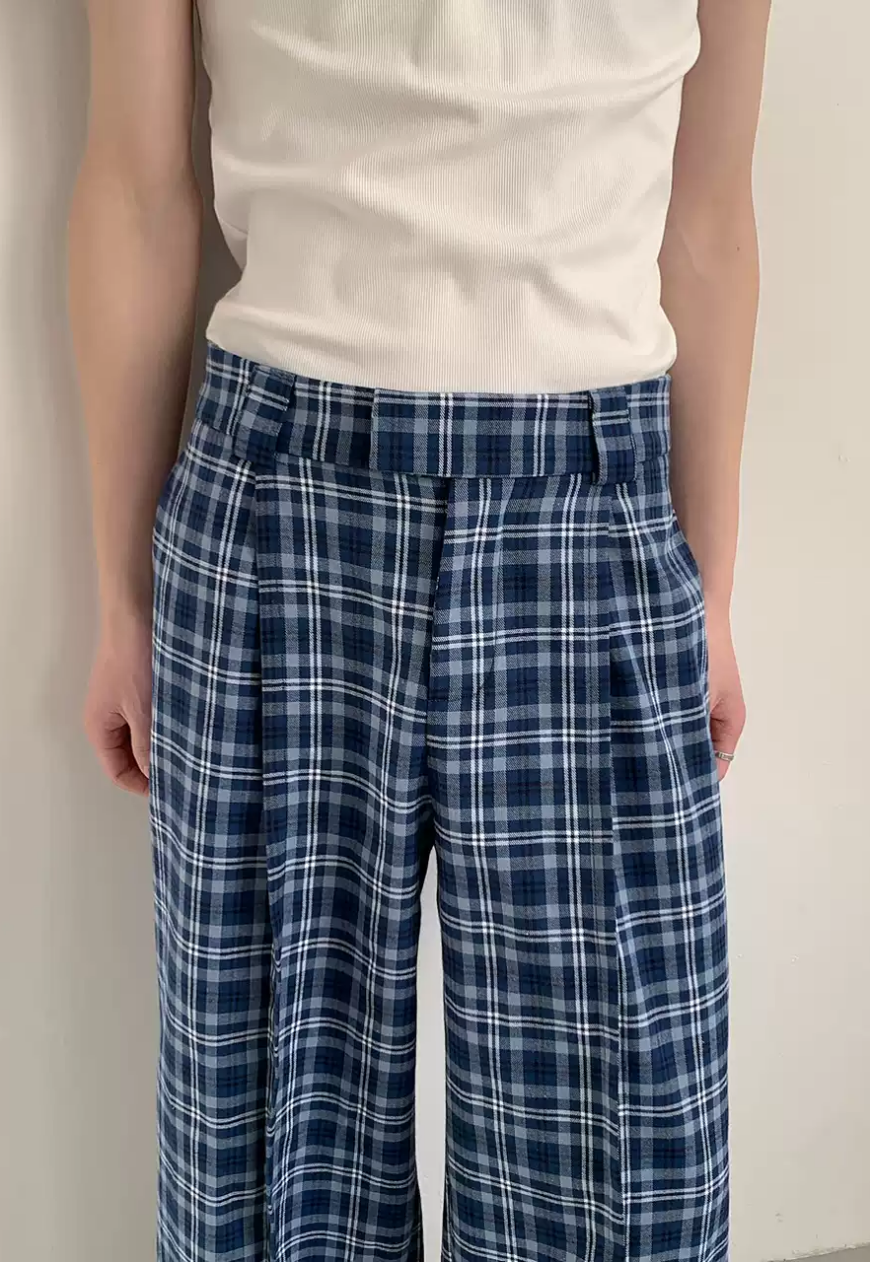 Men's Vintage Plaid Slacks