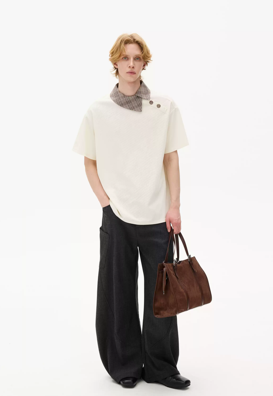 Men's Vintage Asymmetric Camp Shirt