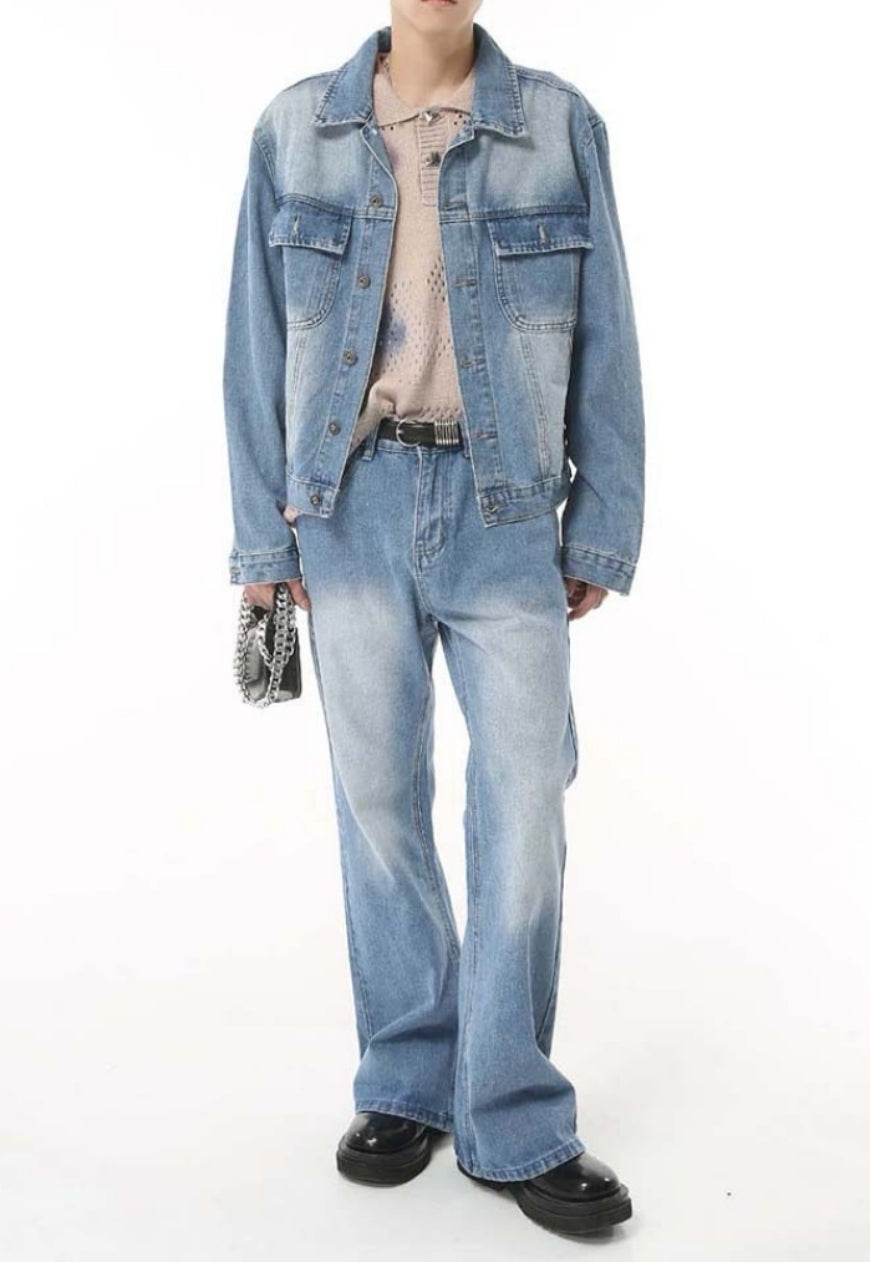 Men's flared denim jacket