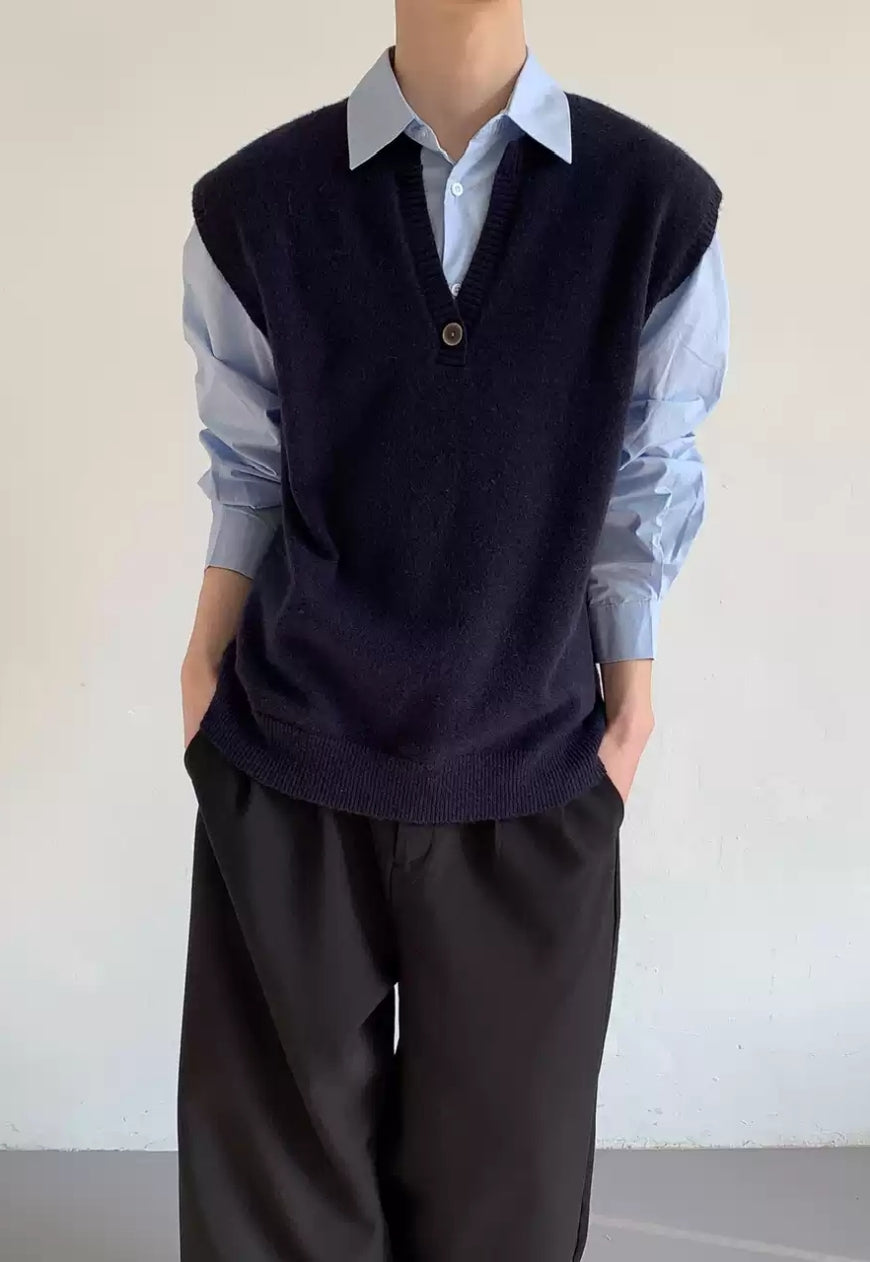 Men's Vintage Cable Knit Vest