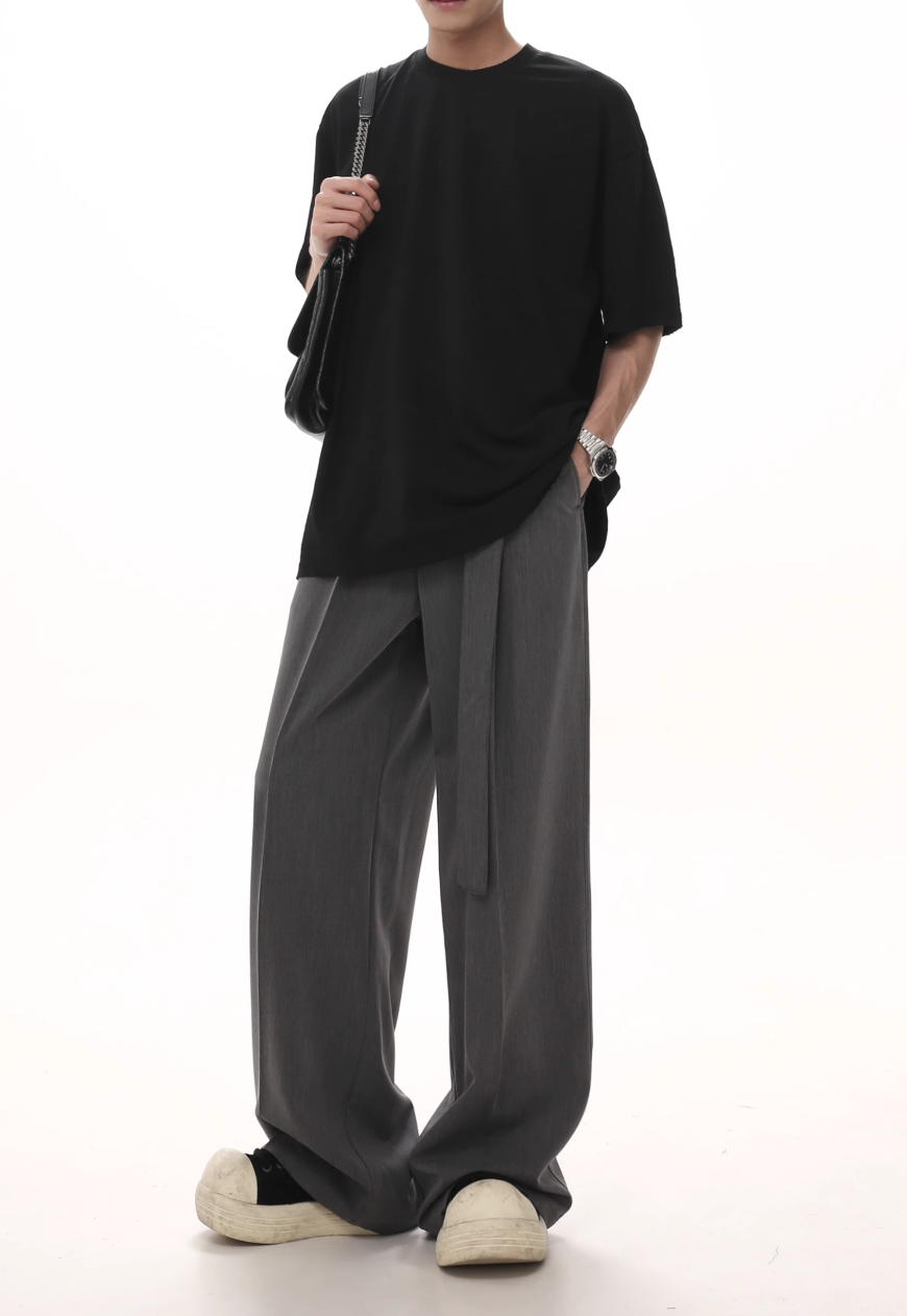 Men's Ribbon-decorated trousers
