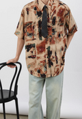 Men's design tie shirt