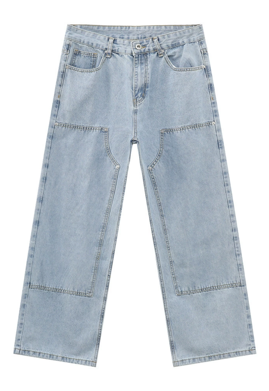 Menâ€™s Deconstructed light jeans