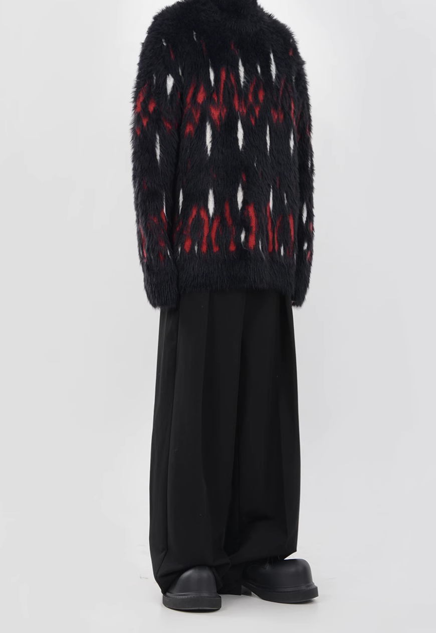 Men's turtleneck plush sweater