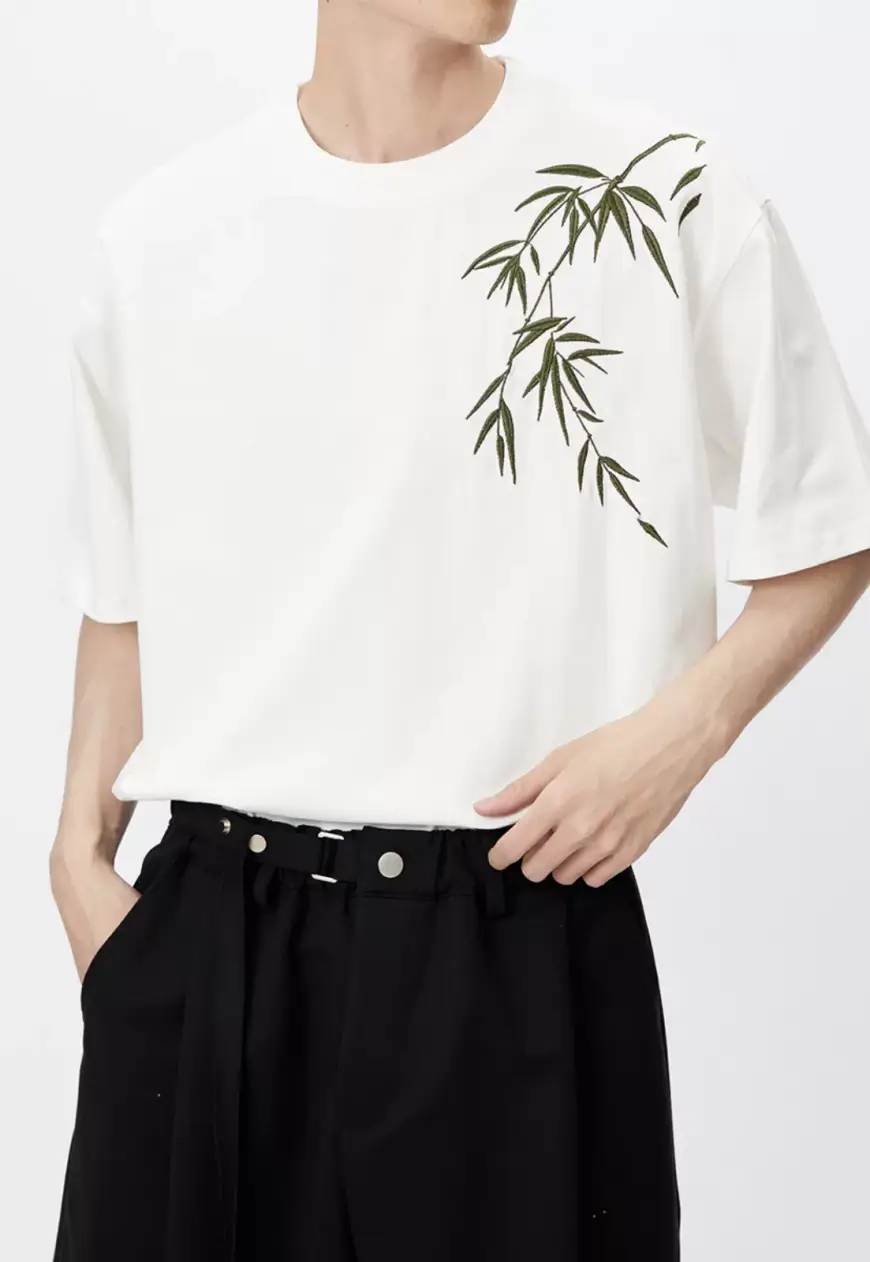 Men's bamboo embroidery shirts