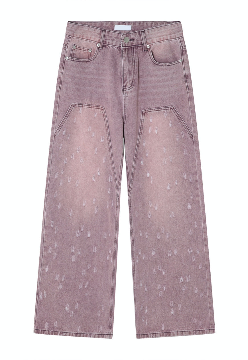 Unisex Loose Small Ripped Jeans