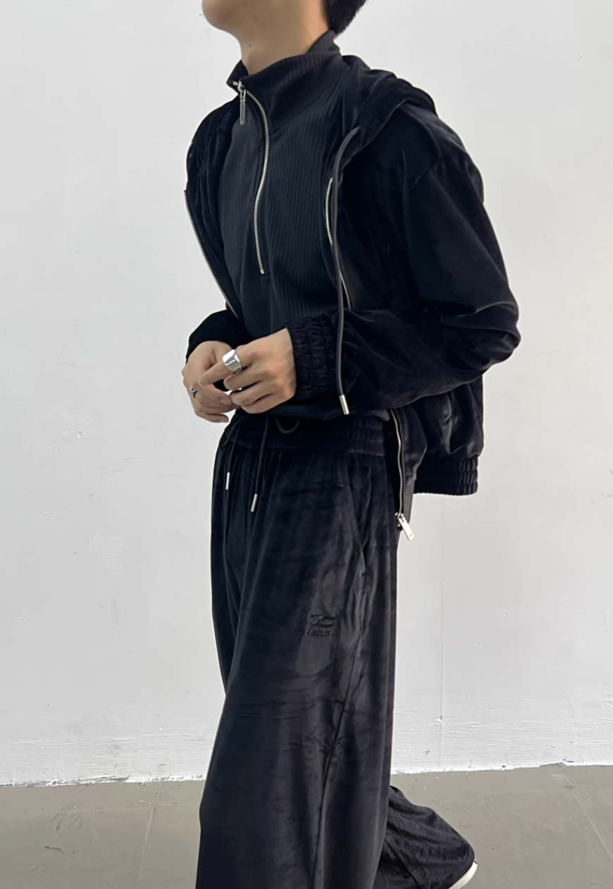 Unisex Temperament corduroy suit set