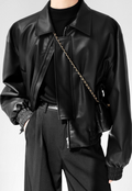 Men's Retro PU leather jacket