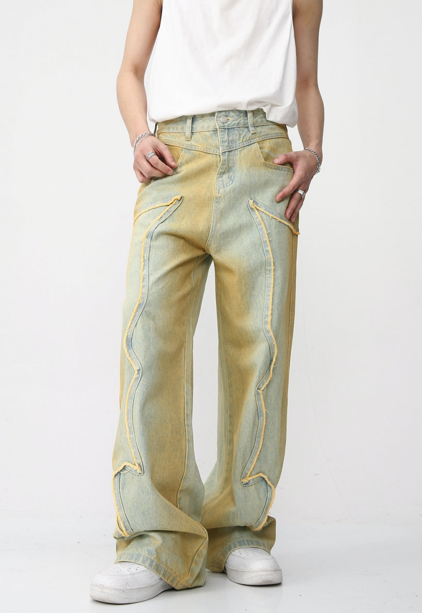 【Sale】Unisex vintage distressed pop jeans
