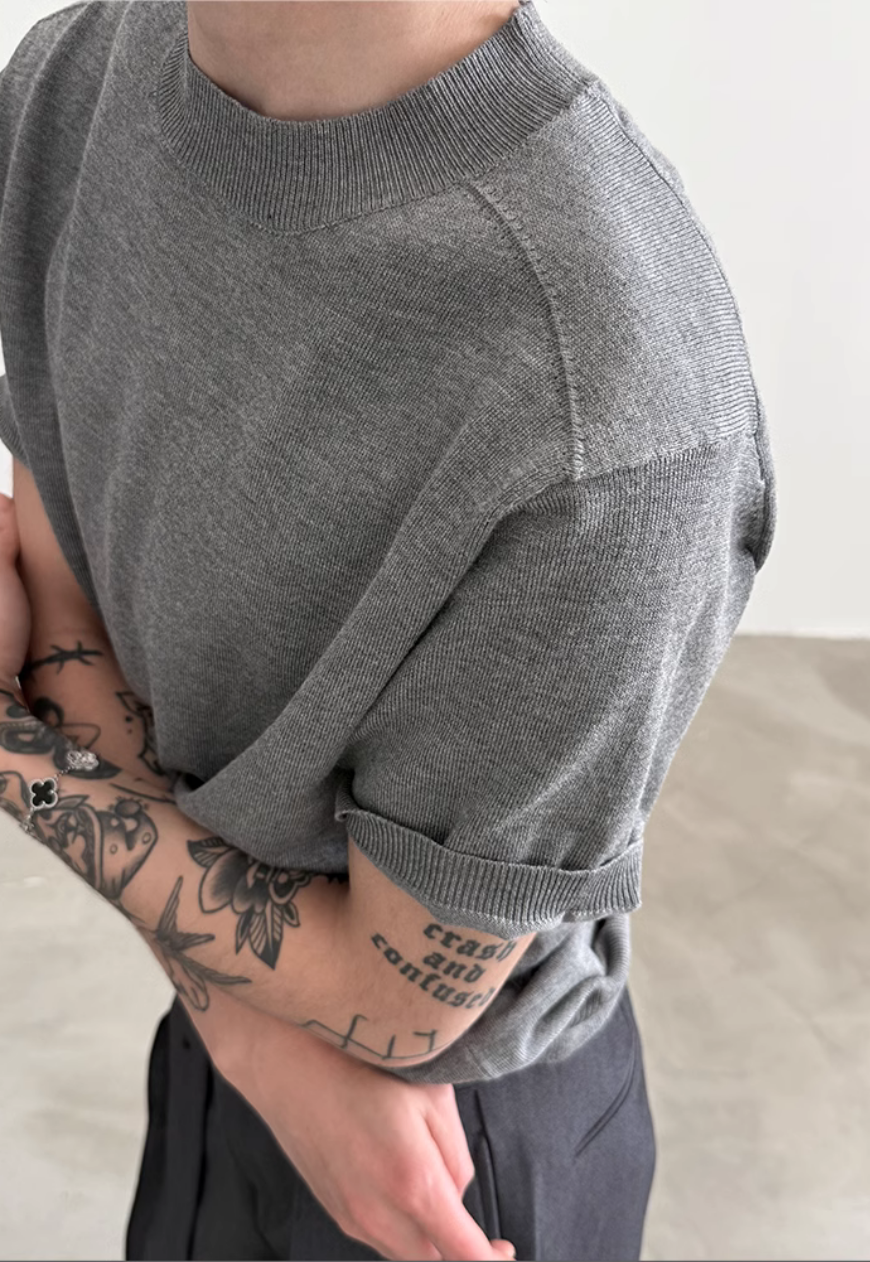 Men's Stand collar sweater