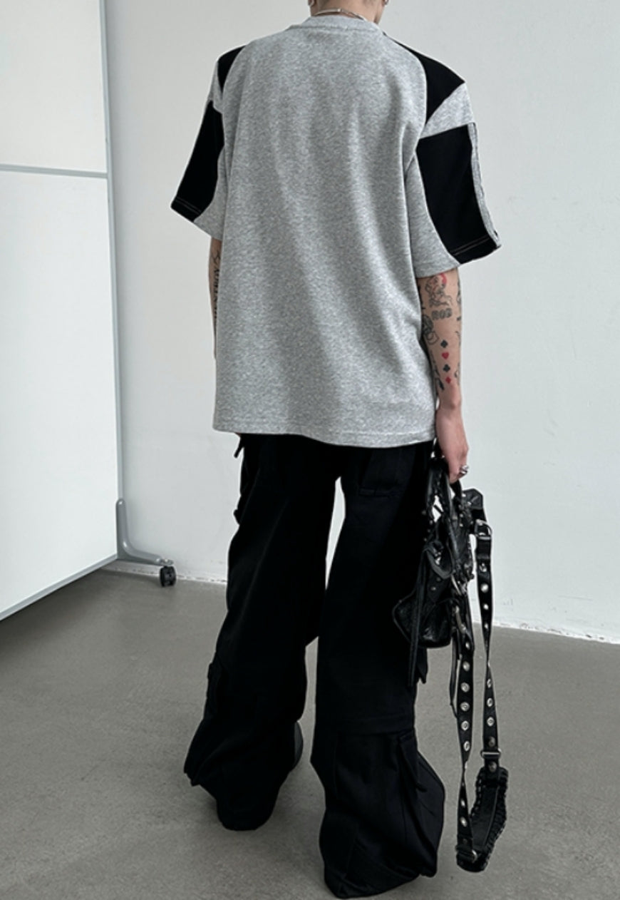 Men's Contrast shoulder pad T-shirt