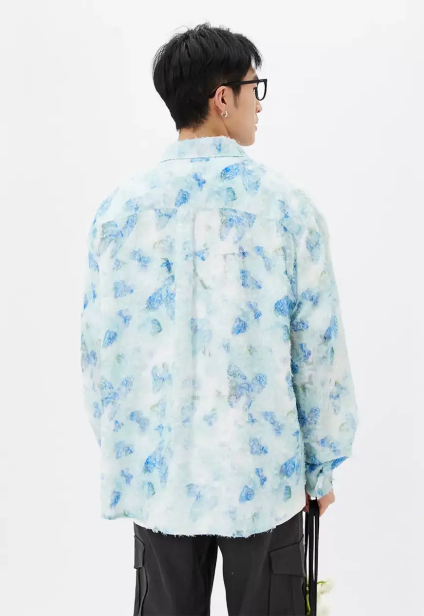 Men's Ink style fringed design shirts