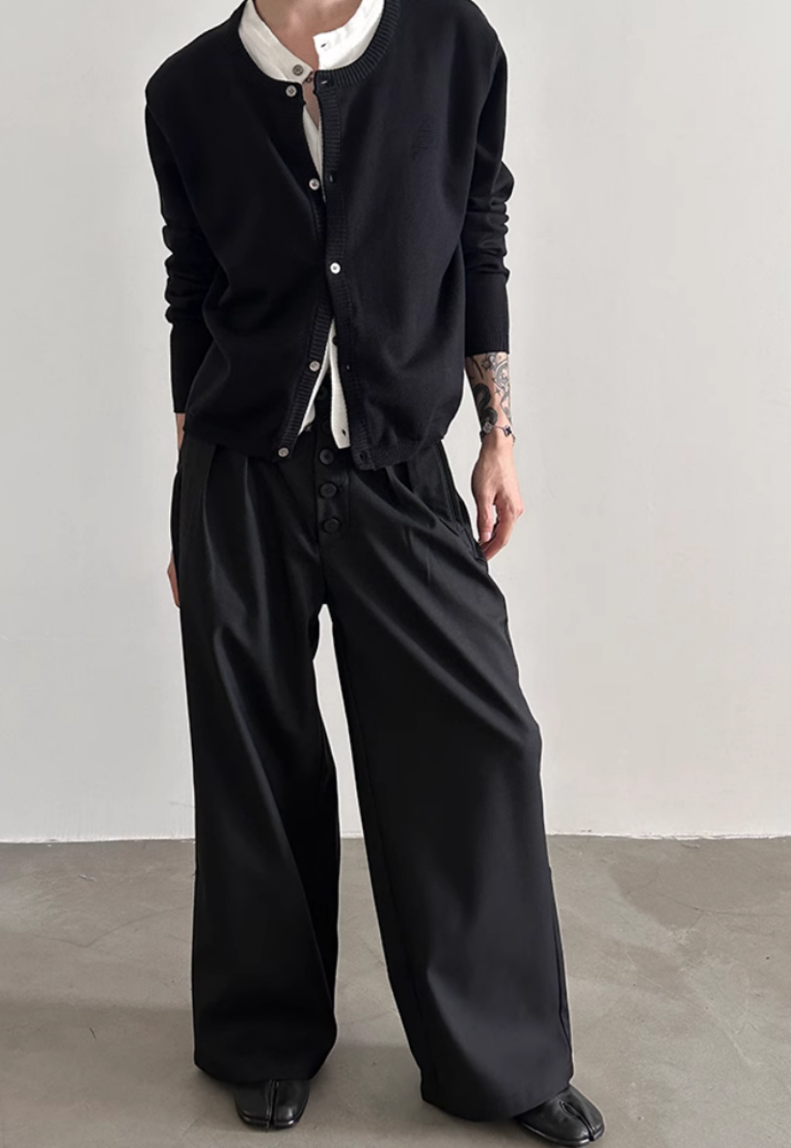 Men's Multi-button design trousers