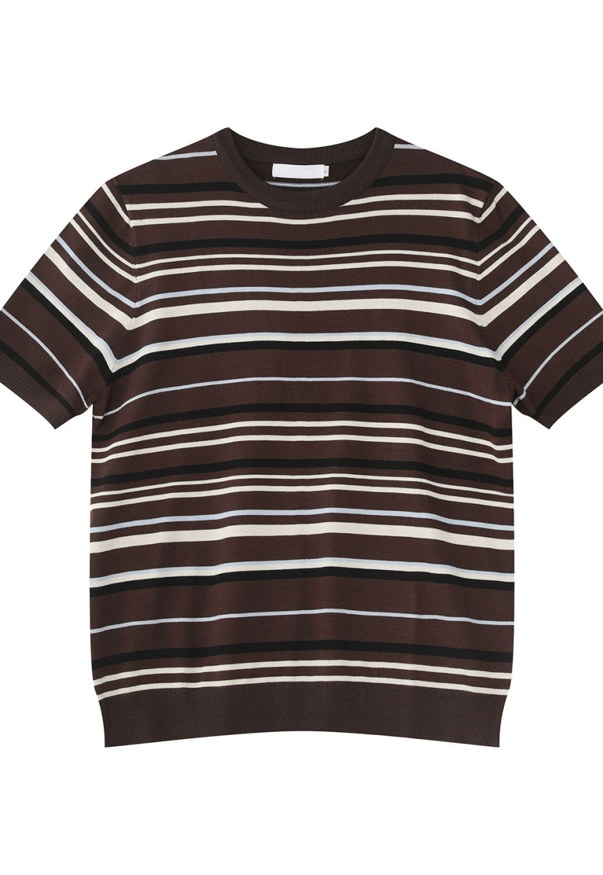 Contrast Stripe Short Sleeve Top