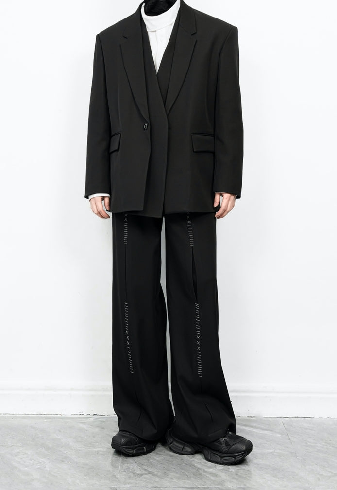 Men's Pamine green high-end suit set