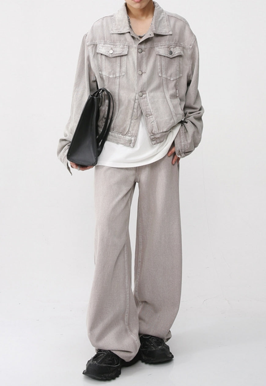 Men's spring summer casual denim suit