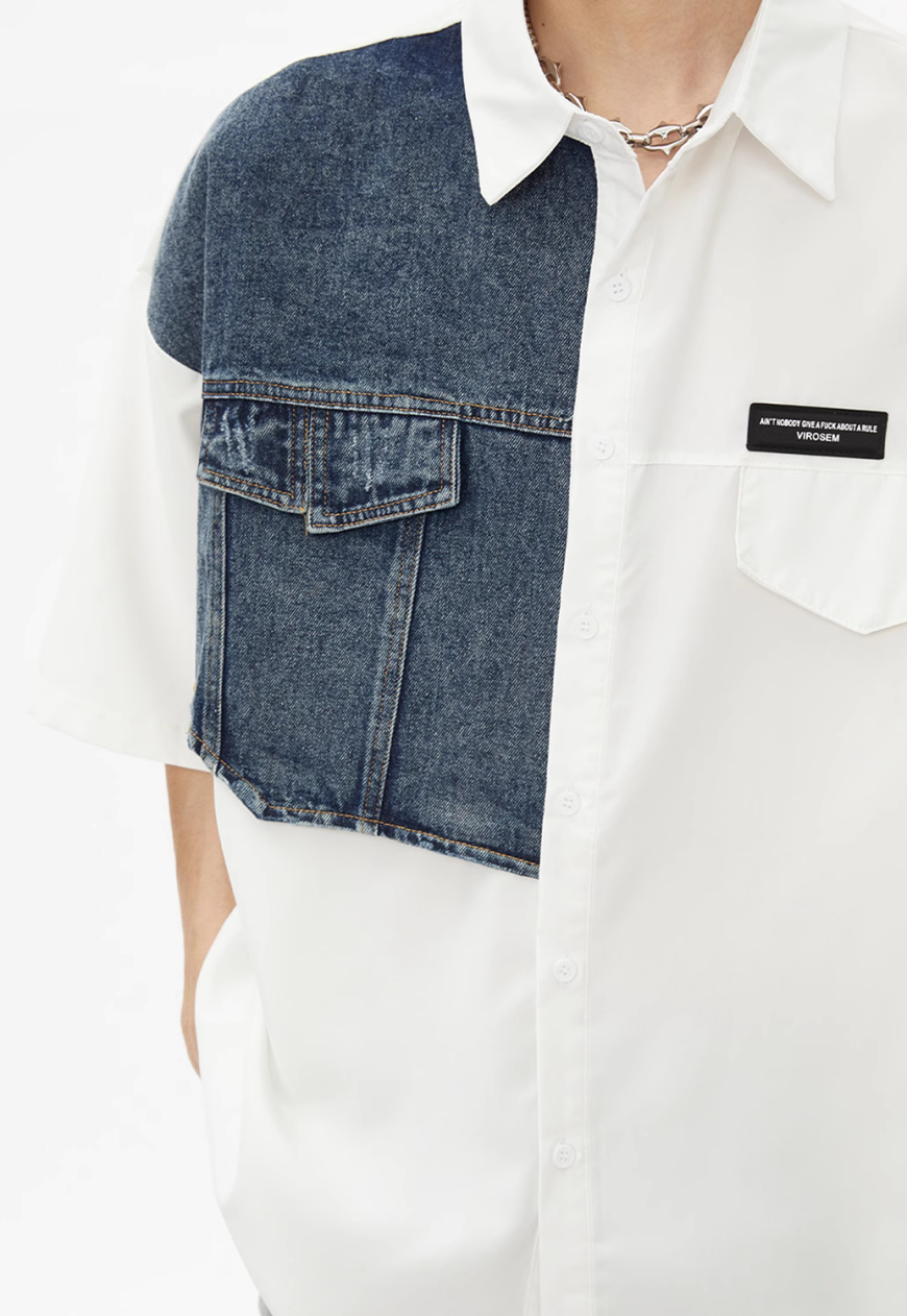 Men's denim design shirt