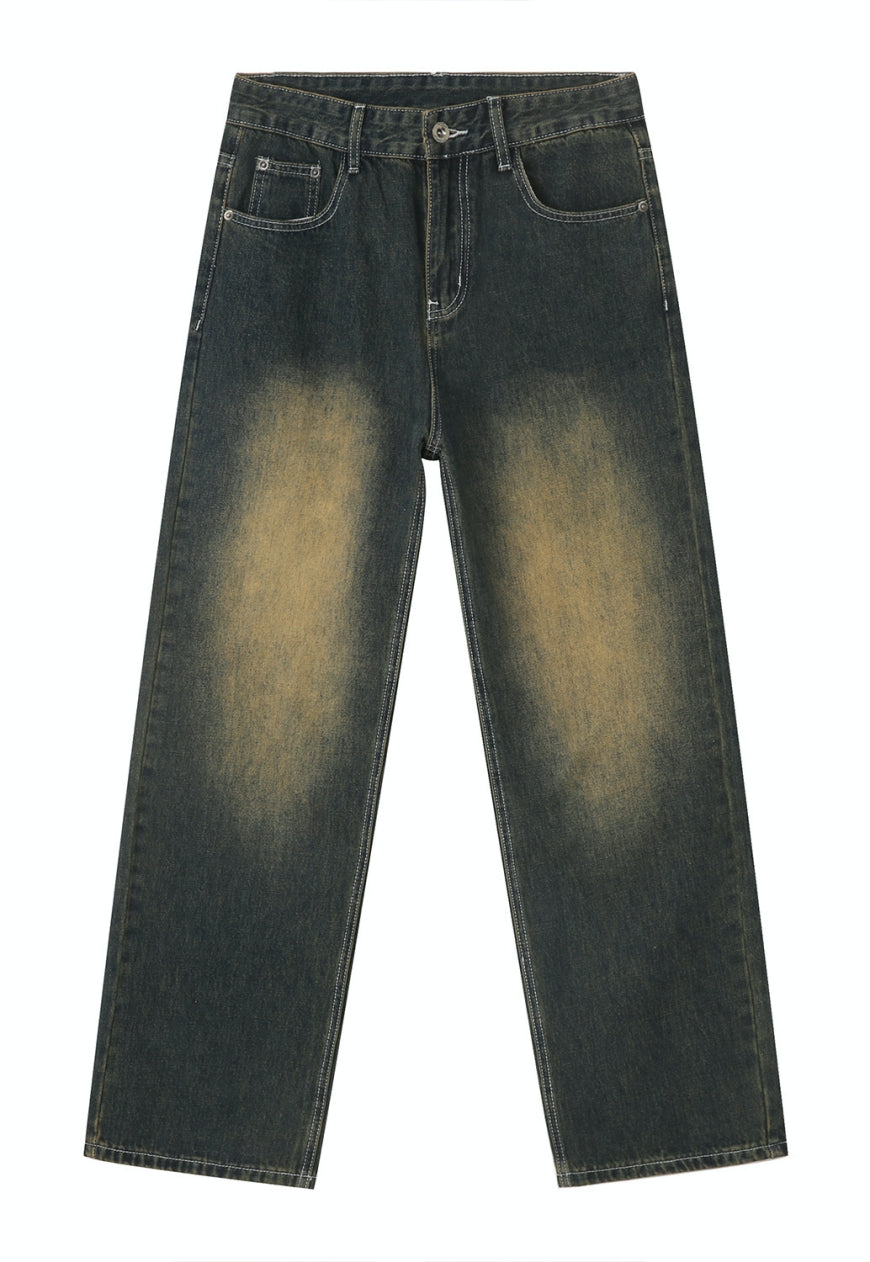 Men's vintage distressed denim jeans