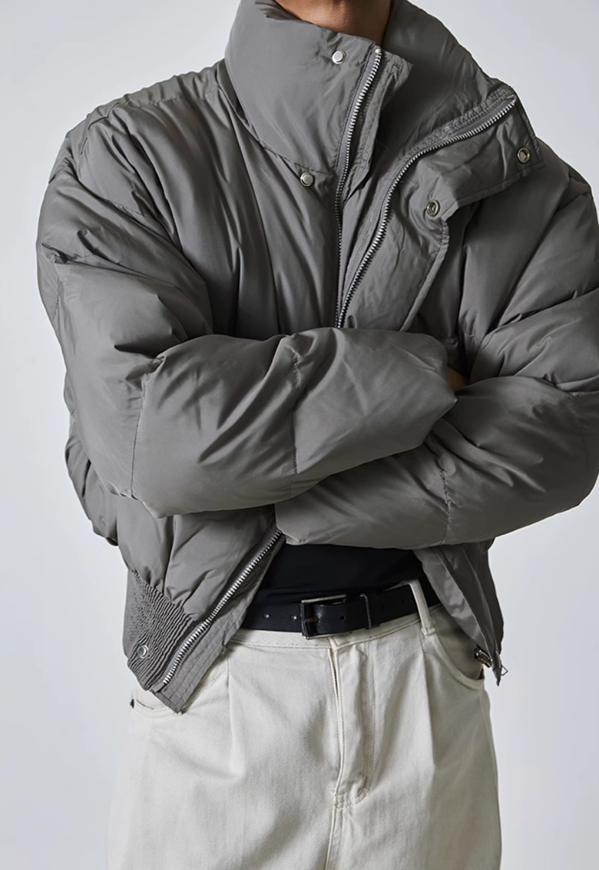 Men's Warm solid color cotton coat