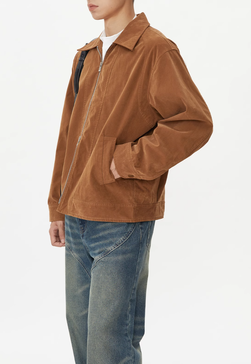Men's Textured leather jacket